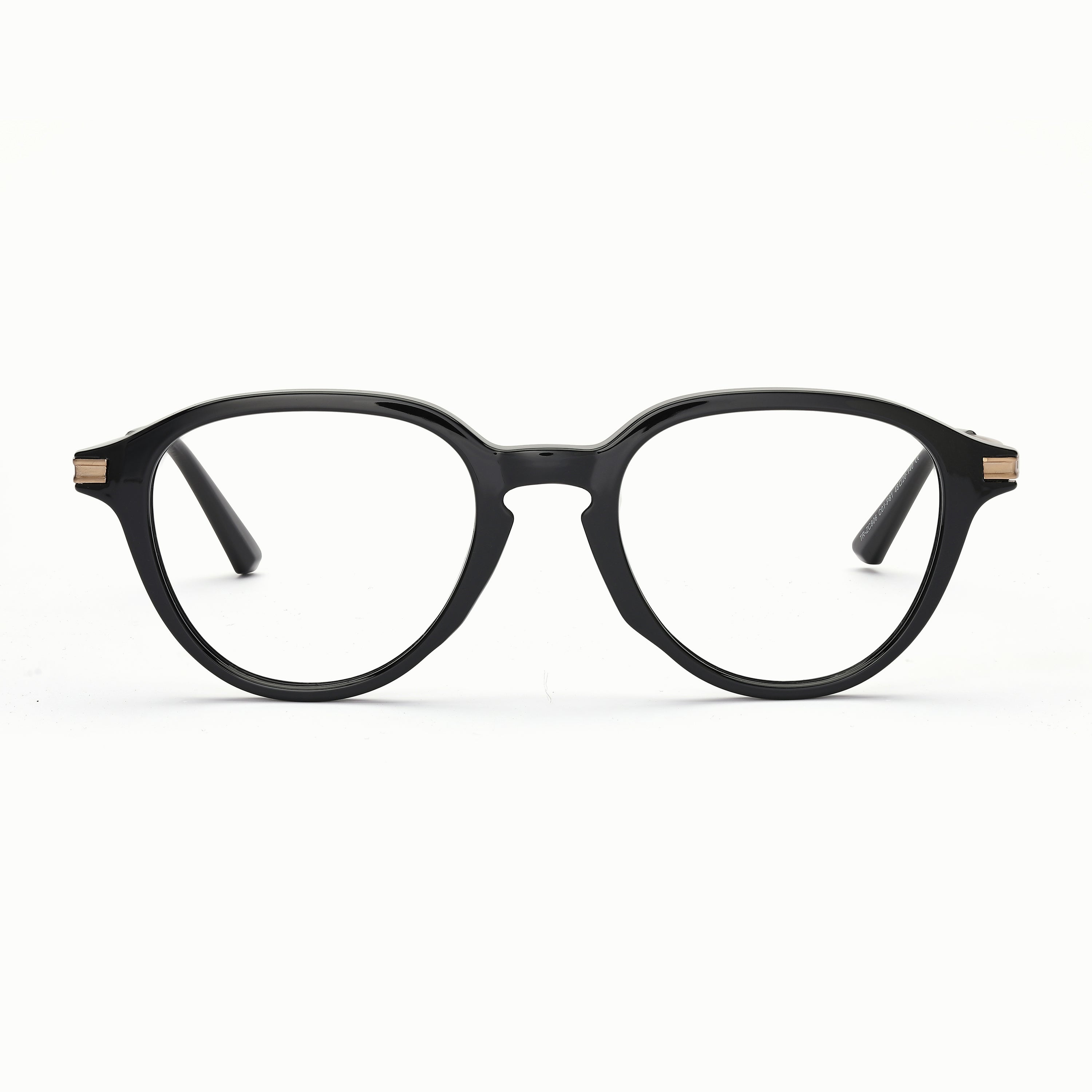 Falcon oval prescription glasses #colour_black