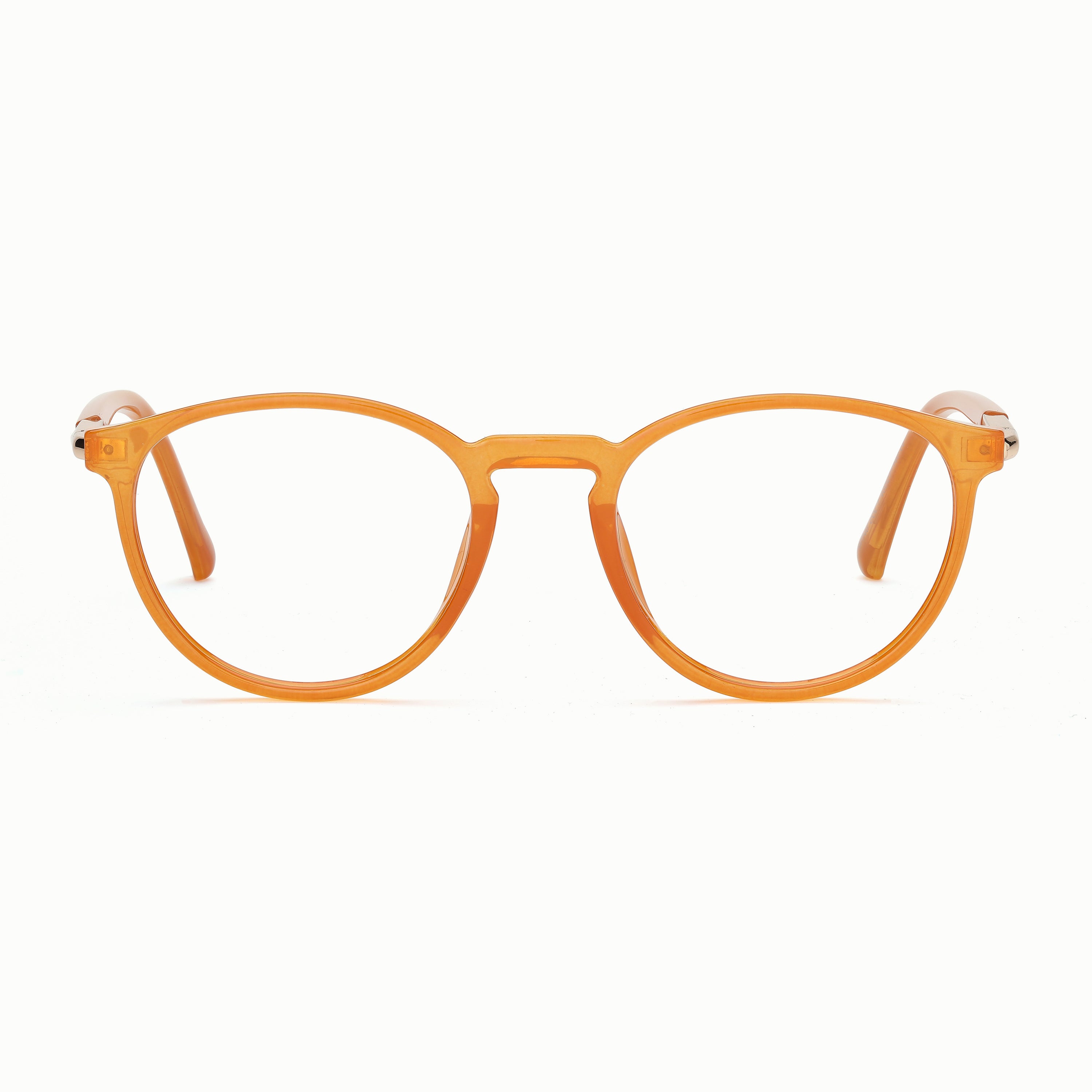 Pennington round prescription glasses #colour_amber